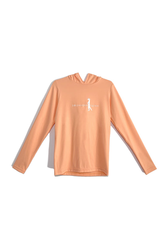Youth Semi-Fitted Hooded Sun Shirt | Peach