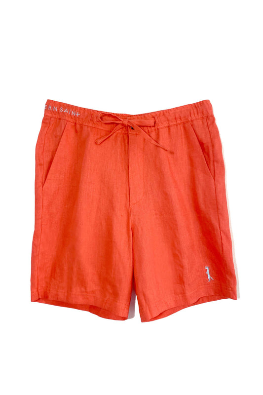Linen Shorts | Dk Coral
