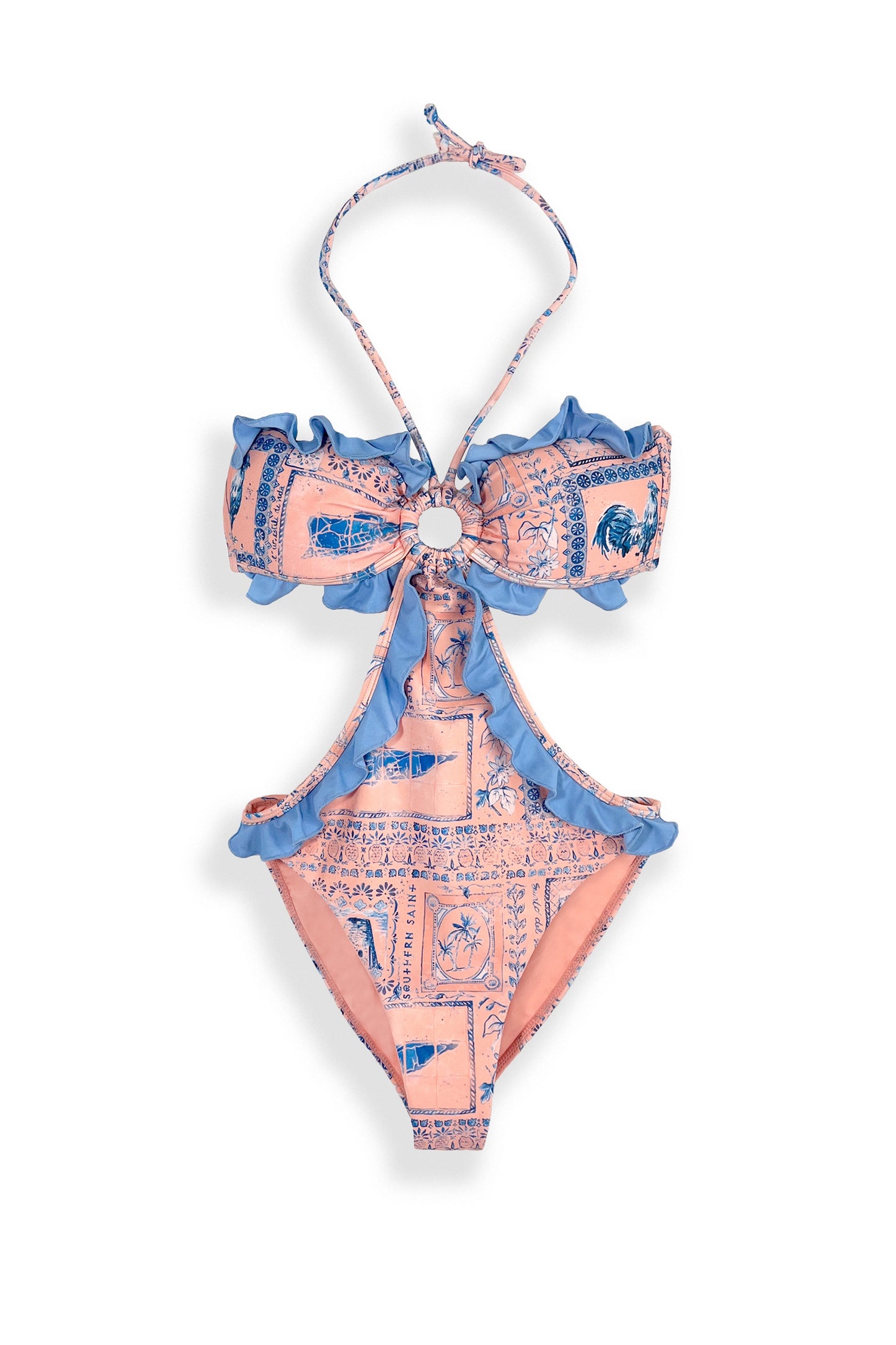 Ruffle Cut-Out One Piece | Santa Cruz