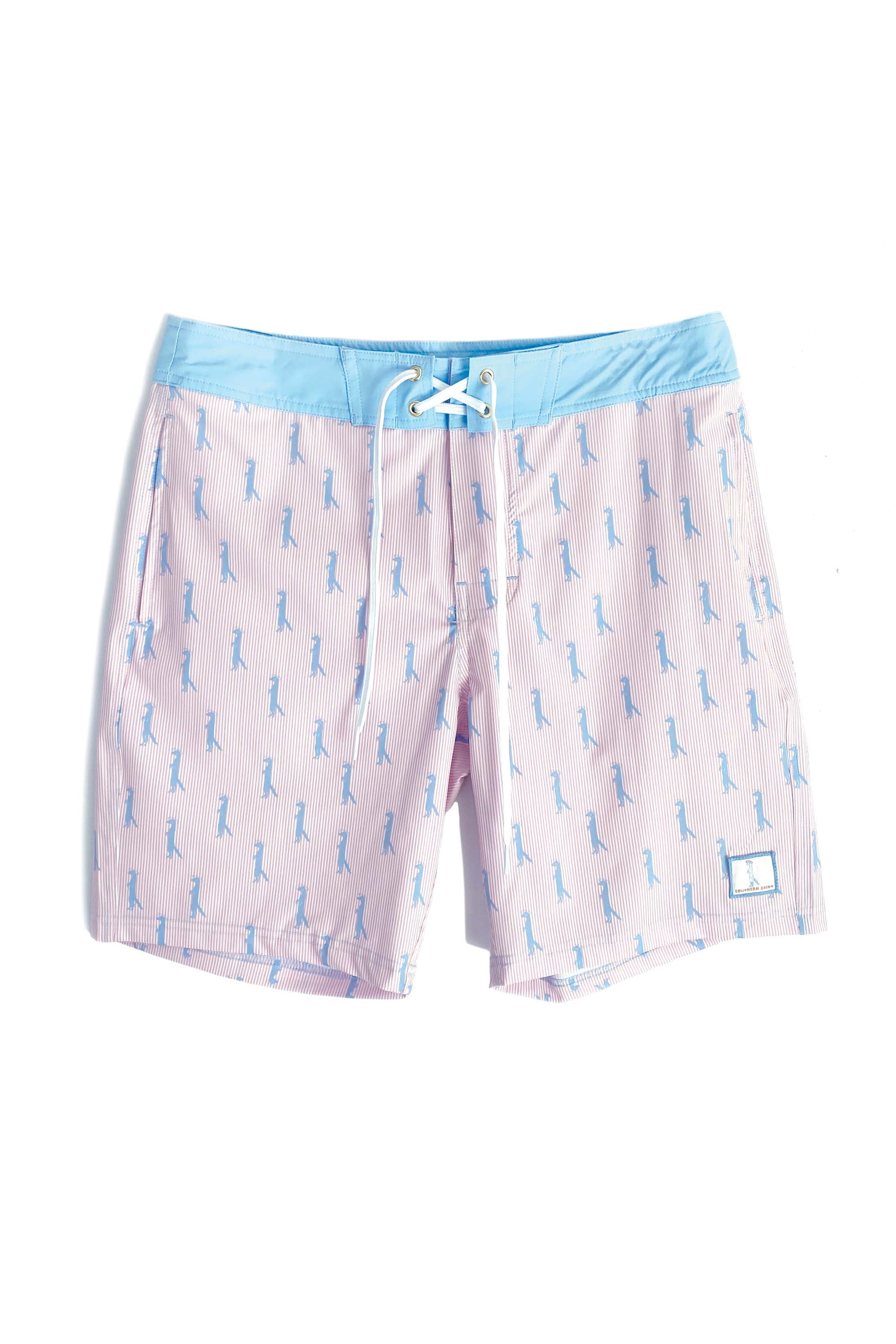 Lace-up Boardshort | Mongoose Seersucker
