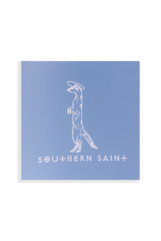 Large Blue Square Southern Saint Logo Sticker