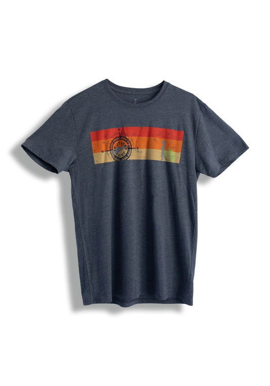 Camiseta con estampado de puesta de sol