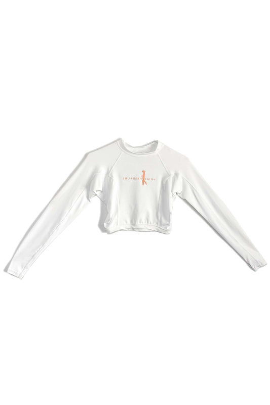Women’s Fitted Crop Sun Shirt | White
