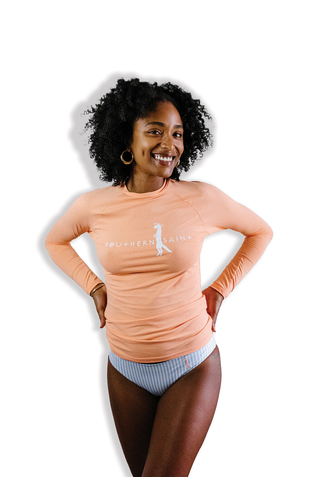 Women's Semi-Fit Sun Shirt | Peach